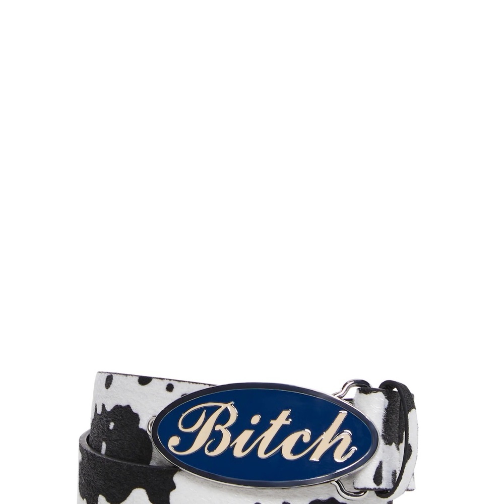 Dolls Kill Cow Print Belt